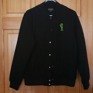 RIPNDIP Get Outer Here Black Varsity Bomber Jacket